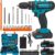 21V MAX Cordless Drill Driver, with 2 Lithium Batteries and Charger,2 Variable Speed,with LED Work Light,with 43pcs Drill Driver Bits Kit, Screws Set,Tool Bag