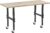 HOMCOM 59″ Work Bench with Height Adjustable Legs, Bamboo Tabletop Workstation Tool Table on Wheels for Garage, Weight Capacity 1320 Lbs, Black/Natural