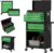 8-Drawer High Capacity Rolling Tool Box, Removable Cabinet Storage Tool Chest with Wheels and Drawers, Detachable Toolbox with Lock for Mechanics Garage Workshop and Tool Room (Black&Green)