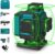 Takamine 16 Lines Green Laser Level Pro, 4×360° 4D Green Cross Line Professional Laser for Construction, Two 360° Vertical and Two 360° Horizontal Laser Level Pulse Mode & Remote Controller