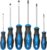 6PCS Magnetic Tip Screwdriver Set, 3 Phillips and 3 Flat, Professional Cushion Grip | 6-Piece Hand Tools Set