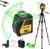 PREXISO 360 Laser Level with Tripod – IP54 Rechargeable Wide Angle Vertical Line Laser, 100Ft Green 3 Brightness Adjustment Self Leveling Cross Line for Construction, Floor Tile, Renovation