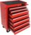 Rolling Tool Chest, 7 Drawer Tool Box with Wheels, Heavy Duty Industrial Service Cart Storage Organizer with Locking System, Rolling Tool Box Organizer Tool Case for Garage red