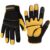 JUMPHIGH Safety Work Gloves, Men’s Utility Mechanic Working Gloves for All Purpose, Touchscreen Compatible, Flexible Breathable Fit, Padded Knuckles & Palm (Yellow/M)