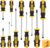 HORUSDY 11-Pieces Magnetic Screw driver, Magnetic 5 Phillips and 5 Flat Head Tips for Fastening and Loosening Seized