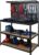 47”Workbench, Heavy-Duty Steel Tool Workbench with Pegboard Shelves, 330Lbs Multipurpose Work Benches for Garage, Home, Workshop Storage