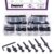 Swpeet 84Pcs Black M6 × 20/30/40/50/60/70/80mm Crib Hardware Screws Kit, Hex Socket Head Cap Crib Baby Bed Bolt and Barrel Nuts with 1 x Allen Wrench Perfect for Furniture, Cots, Crib Screws