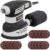 Orbital Sander 3.0AMP(360W),14000RPM Random Orbit Sander Tool with 6 Variable Speeds, 5″ Electric Palm Sander Kit with Dust Bag,15pcs Sandpapers for Woodworking & Sanding, Light Gray