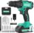 COMOWARE 20V Cordless Drill, Electric Power Drill Set with 1 Battery & Charger, 3/8” Keyless Chuck, 2 Variable Speed, 266 In-lb Torque, 25+1 Position and 34pcs Drill/Driver Bits