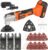 20V Lithium-Ion Cordless Oscillating Multi-Tool with 1.3Ah Battery, Versatile 3 pcs Blade Kit, and 10 Sanding Papers for Comprehensive Sanding and Grinding Solutions