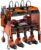 CCCEI Modular Power Tool Organizer Wall Mount with Charging Station. Garage 4 Drill Storage Shelf with Hooks, Drill Bit Heavy Duty Rack, Orange Tool Battery Holder Built in 8 Outlet Power Strip.