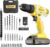 20V Cordless Drill, Electric Power Drill Set with 1 Battery & Charger, 2 Variable Speed, 266 In-lbs Torque, 25+1 Position and 34pcs Drill/Driver Bits