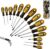 14-Piece Magnetic Screwdriver Set, 5 Phillips and 5 Flat Tips with 4 Pick & Hooks – Storage Bucket(14PCS)