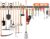 68” All Metal Garden Tool Organizer Adjustable Garage Tool Organizer Wall Mount Garage Organizers and Storage with Hooks Tool Hangers for Garage