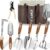 Gardening Tools Set of 9 Heavy Duty Garden Tools with Non-Slip Rubber Grip with Large Garden Bag for Tools Durable Hand Tools for Gardening, Weeding,Gardening Gifts for Women,Men