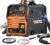 250A MIG Welder,6 in 1 Gas MIG/Gasless Flux Core/Stick/Lift TIG/Spot Welding/Spool Gun Compatible Aluminum Welding Machine Large LED Display 110V/220V Multi Process Welder