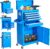 Tool Chest, 5-Drawer Rolling Tool Chest with Wheels, Detachable Blue Metal Tool Cabinet with Lock Top Tool Box, for Garage, Warehouse, Workshops, Repair Shop