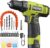 PULITUO 12V Green Cordless Drill Set Power Drill Kit with Battery and Charger,electric drill home improvement,3/8-Inch Keyless Chuck,Built-in LED,21+1 Torque Setting small drill