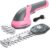 WORKPRO Cordless Grass Shear & Shrubbery Trimmer – 2 in 1 Handheld Hedge Trimmer 7.2V Electric Grass Trimmer Hedge Shears/Grass Cutter Rechargeable Lithium-Ion Battery and Type-C Cable – Pink Ribbon