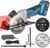 Mini Circular Saw, 4-1/2″ 3400RPM Cordless Circular Saw with Laser Guide, Rip Guide, Compact Hand Saw with 2Pcs blades(24T+60T), Max Cutting Depth 1-11/16″(90°), 1-1/8″(45°)