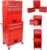 6 Drawer Rolling Tool Box and 2 Cabinet, Tool Chest with Wheels and Key Lock, for Workshops, Warehouses, Repair Shops Rolling Tool Chest, Red