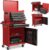 Goplus Tool Chest, 5-Drawer Rolling Tool Storage Cabinet with Detachable Top Tool Box, Liner, Universal Lockable Wheels, Adjustable Shelf, Locking Mechanism, Metal Tool Cart for Garage Workshop