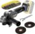 Angle Grinder Cordless for Dewalt 20V Max Battery, 4-1/2” Brushless Grinder with Auxiliary Handle, 3 Variable Speed Up to 10000RPM, Angle Grinder Power Tools For DIY Cutting, Grinding (No Battery)