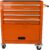 Rolling Tool Chest, 4-Drawer Rolling Tool Box with Interlock System and Wheels for Garage, Warehouse, Workshop, Repair Shop Orange Color