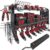 Upgrade Power Tool Organizer Wall Mount with Charging Station,Tool Holder and Storage Rack for Garage Organization,Heavy Duty Metal Tool Organizer with Drill Holder/Plier Holder/Hammer Holder