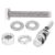 Bolt Dropper Nuts and Bolts Set – Stainless Steel Hex Head – Set of 10 – Set Includes Bolt, Nut, 2 Flat Washers, & Spring Washer – Corrosion-Resistant Ideal for Indoor & Outdoor Use – 2″x0.10″ Silver