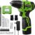 18V Cordless Drill, MAITHEUO Brushless Power Drill with 2Pcs Battery and Charger, 3/8”Keyless Chuck, 2 Variable Speed, 20+1 Torque Setting Electric Drill, Power Tools Kit for Man/Women Home Use