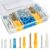 KURUI Drywall Anchors and Screws Assortment Kit 350PCS, 175 Plastic Wall Anchors and 175 Philips Flat Head Screws, 5 Sizes Screws and Dry Sheetrock Anchor, with Self Drilling Drywall Anchors