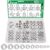 153PCS SAE Sizes Hex Nuts Assortment Kit, 304 Stainless Steel Hardware Nuts- 4#40, 6#32, 8#32, 10#24, 10#32, 12#24, 1/4-20, 5/16-18, 3/8-16, 1/2-13, Hex Nut Set