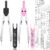 Tondiamo 2 Sets EKG Calipers and EKG Ruler Combination Set ECG Calipers Drafting Electrocardiogram Divider ECG Calipers Measuring Tool for Nursing (Black and Pink)