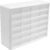 Akro-Mils 10124 24-Drawer Plastic Drawer Storage Cabinet for Garage Organization, Bead Organizer, Lego Storage, Teacher Toolbox, Makeup Organizer, and More, 20-Inch W x 6-Inch D x 16-Inch H, White