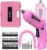 Pink Cordless Screwdriver Set with Rechargeable Battery and Charger, Rotating Handle, LED Light, 47PCS Drill/Driver Accessories, Lightweight and Portable Electric Screwdriver for Women