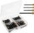 120 PCS Decorative Nails for Hanging Pictures, Nails for Wall Black Hanging Nails for Picture Hanging Kit Wall Nails for Hanging Picture Nails Hardware Tool Hangers Claw Drywall Nails with Plastic Box