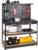 Goplus Work Bench, 48”x24” Work Table with Drawers, Pegboard, 965LBS Capacity, 25 Hanging Accessories, Metal Tool Bench, Heavy Duty 3-Tier Workbench for Garage, Workshop