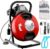 VEVOR 50FTx1/2Inch Drain Cleaner Machine, Sewer Snake Electric Drain Auger Cleaner with 4 Cutter & Foot Switch for 2″ to 4″ Pipes