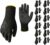 12 Pairs PU Coated Work Gloves, Eco-friendly Work Gloves for Men and Women, Excellent Grip, Bulk Pack Package Black