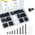 M3 Assortment Kit, Philips Flat Wood Screws Set, Short Cabinet Screws,Small Screws Fasteners, 400pcs Screws and 20Pcs Screw Anchors