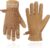 HANDLANDY Gardening Gloves for Women Flexible & Durable, Breathable Utility Work Gloves Heavy Duty Leather Garden Yard Glove (Small, khaki)