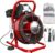 VEVOR 75FT x 1/2 Inch Drain Cleaning Machine 370W Sewer Snake Auger Cleaner Electric Clog Remover Plumbing Tool with 4 Cutters & Air-Activated Foot Switch for 1″ to 4″ Pipes, Red, Black