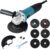 Angle Grinder Grinder Tool, Variable Speed Angle Grinder 4 1/2 Cut off Tool, Metal Cutter Grinder Tool with Grinding and Buffer Polishing Capabilities, 7.5Amp, Non-Slip Handle, and Auxiliary Handle