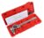 Accusize Industrial Tools 0-6″ x 0.001″ (Range x Resolution) Dial Caliper, Black Face Red Needle, Stainless Steel in Fitted Box, P920-B216