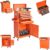 INTERGREAT Tool Chest Cabinet, 5-Drawer Rolling Tool Chest with Detachable Top Tool Box, Tool Chest with Universal Lockable Wheels, Metal Tool Cart for Garage, Workshop, Barbershop(Orange)