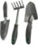 Edward Tools Garden Tool Set – Heavy Duty Carbon Steel Trowel, Transplanter, Hand Rake – 3 Piece Garden Tool Set with Bend-Proof Design – Ergo Rubber Grip Handles