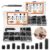 1400 Pcs 26 Size Set Screw Kit Metric&SAE Set Screw Assortment Kit 12.9 Alloy Steel Head Socket Hex Metric Set Screws Kit Black Zinc Plated Cup-Point Screws (M3-M8, 1/8″-40 to 5/16″-18)