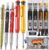 Nicpro 18 Pack Carpenter Pencil Set with Sharpener, Mechanical Carpenter Pencils with 76 Refills and Carbide Scribe Tool, Deep Hole Marker, Heavy Duty Construction Pencil for Architect-With Case