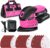 Cordless Detail Sander – 20V Electric Hand Sander with 22Pcs Sandpapers, 12000 RPM Mouse Sander with Dust Bag, Compact Palm Sander Tool for Tight Spaces Woodworking, 2.0Ah Battery and Charger Included